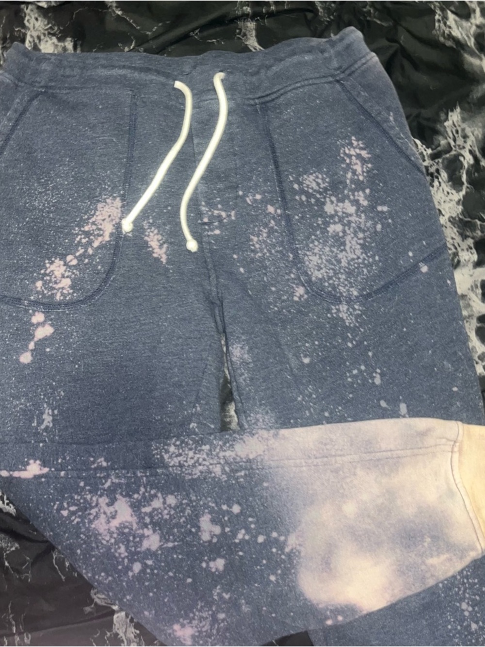 J crea mercantile Blue bleach Tie-Dye Sweatpants with Drawstring size medium